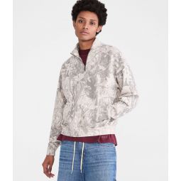 forest camo boxy quarter-zip sweatshirt