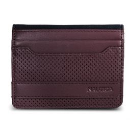 mens perforated logo card case