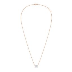 14kt 12cts lab grown east west, diamond solitaire pendant, 4 prong, emerald cut, def color, vs clarity, excellent cut, chain: 16