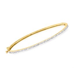 by ross-simons lab-grown diamond bangle bracelet in 18kt gold vermeil
