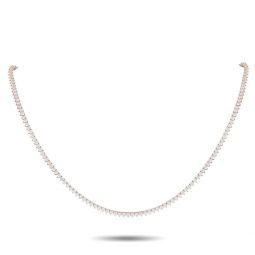 14k rose gold 9.05ct lab-grown diamond tennis necklace mf07-072325