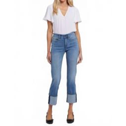 marilyn straight jeans with 5 cuffs in barcelona breeze