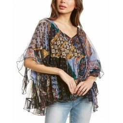 hirox ruffle blouse in multi