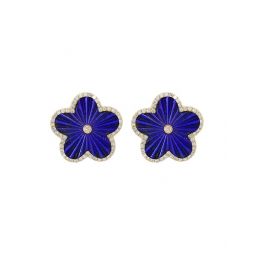 14k 5.63 ct. tw. diamond & lapis lazuli earrings