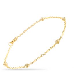 14k yellow gold 0.18ct diamond bracelet alb-15831y