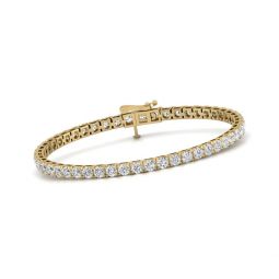 diana m lab 7 carat tw diamond tennis bracelet in 14k yellow gold