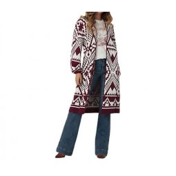 womens retro punchy cardigan in magenta