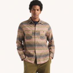 mens striped flannel shirt