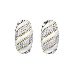 silver 0.67 ct. tw. diamond earrings