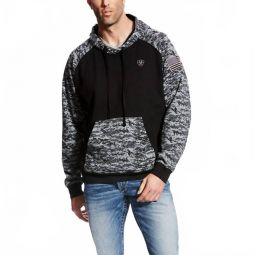 patriot hoodie in black digital camo