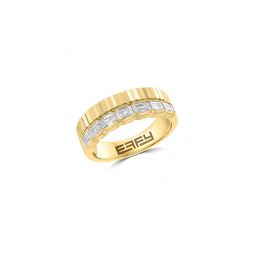 gold over silver 0.93 ct. tw. lab-grown diamond ring