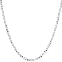 10ct tw lab grown diamond tennis necklace 14k white gold 16.5
