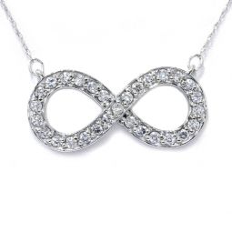 3/4ct diamond infinity symbol pendant 14k white gold