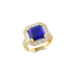 gold over silver 5.76 ct. tw. lab-grown diamond & lab-grown