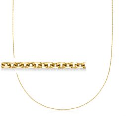canaria 1.1mm 10kt yellow gold diamond-cut cable-chain necklace