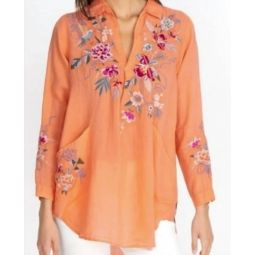 miro henley tunic in orange