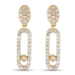 14k yellow gold 0.50ct diamond drop earrings er29664