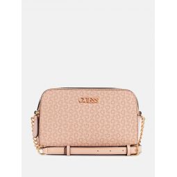 zakaria embossed logo double-zip crossbody