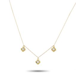 14k yellow gold 0.15ct diamond necklace nk01635