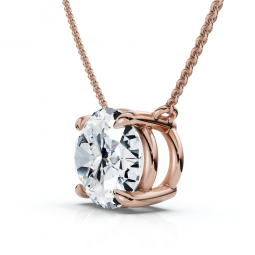 certified 3ct diamond oval solitaire pendant 14k gold 18 womens chain lab grown