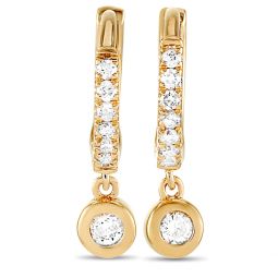 14k yellow gold 0.15ct diamond earrings aer-15711
