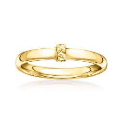 canaria italian 10kt yellow gold diamond-cut ring