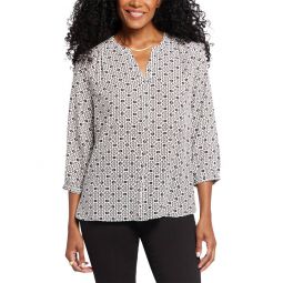 pintuck blouse in thalia