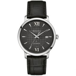 mens hudson black dial watch
