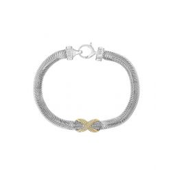 silver 0.18 ct. tw. diamond bracelet