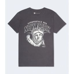 statue of liberty graphic tee