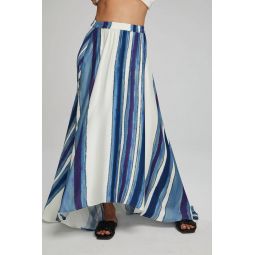 flowy maxi skirt in pacific stripe