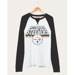 nfl pittsburgh steelers colorblock long sleeve raglan