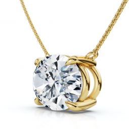 certified 4ct diamond oval solitaire pendant 14k gold 18 womens chain lab grown