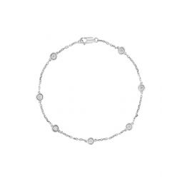 silver 0.07 ct. tw. diamond bracelet