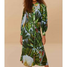amazonia midi dress in blue/green