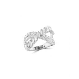 silver 2.10 ct. tw. lab-grown diamond cz ring