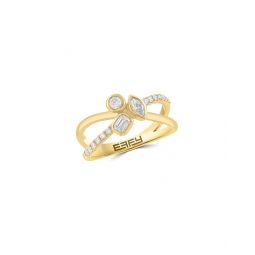 gold over silver 0.40 ct. tw. lab-grown diamond ring