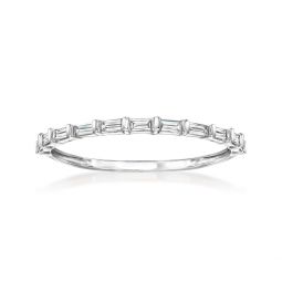 by ross-simons baguette diamond ring in sterling silver