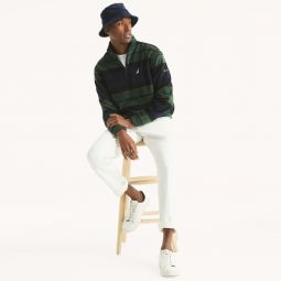 mens printed nautex fleece half-zip mock-neck pullover