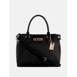 zakaria embossed logo satchel