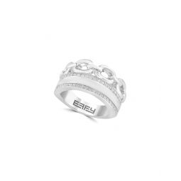 silver 0.33 ct. tw. diamond ring