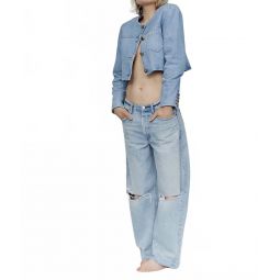 miro relaxed straight jeans in blue