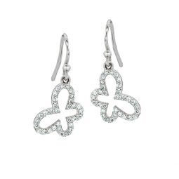 diamond butterfly earrings rose gold