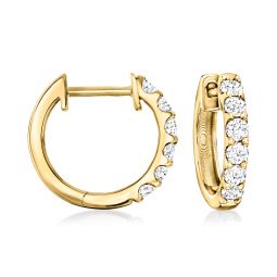 lab-grown diamond hoop earrings in 18kt gold over sterling