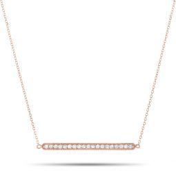 14k rose gold 0.25 ct diamond pendant necklace