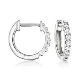 lab-grown diamond hoop earrings in sterling silver