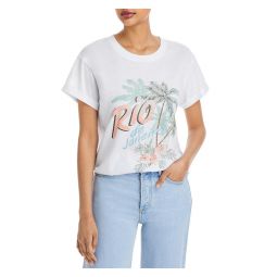 womens graphic cuffed t-shirt