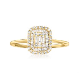 diamond cluster ring in 14kt yellow gold