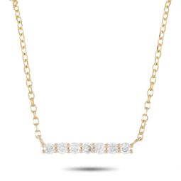 14k yellow gold 0.10 ct diamond pendant necklace