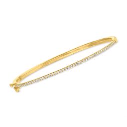 diamond bangle bracelet in 18kt gold over sterling